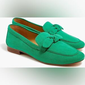 J. Crew Vibrant Green Suede Flats